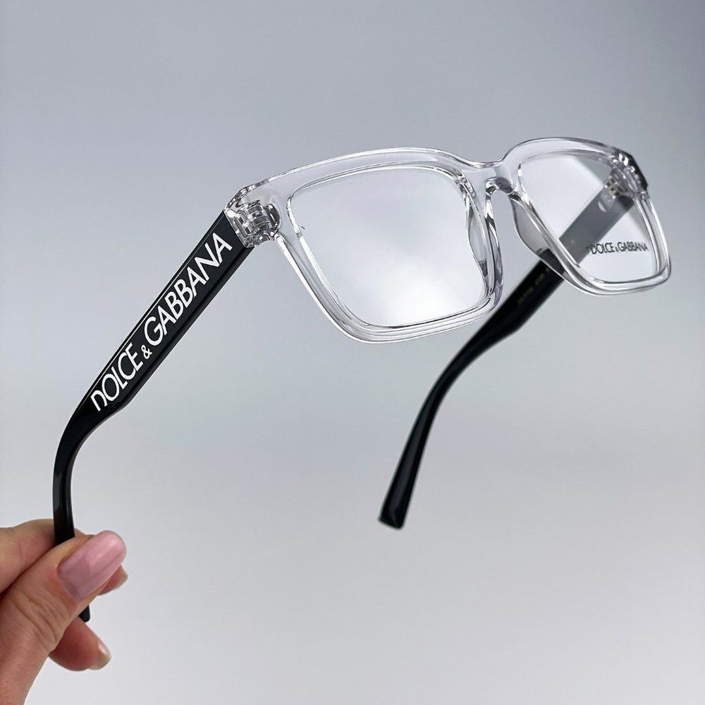 D&G DG5102 3133 Eyeglasses Crystal Black Rectangle Unisex